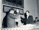 Unknown persons performing oath ceremony in Assembly Chambers, circa 1950s