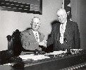 Assembly Speaker pro Tempore Thomas Maloney and Ohnimus, approximately 1955.