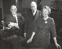 Assembly Sergeant-at-Arms Tony Beard, Chief Clerk/CAO Arthur Ohnimus, Minute Clerk Eleanor Donoghue, circa 1963.