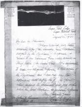 Handwritten letter written by Charles E. Hughes