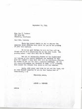 Letter to Mrs. Lee T. Bashore