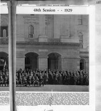 members of the year 1929 California Legislature 48th Session - Second half of group