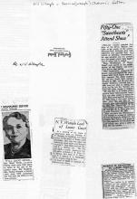 Newspaper clippings: A portrait of Mrs. Maud Tombs & WEMPLE IS APPOINTED TO LASSEN POSITION