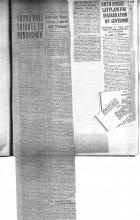 This page displays newspaper clippings