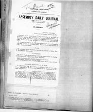 This page displays 2 different partial Assembly Daily Journals. January 5, 1925.