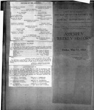 Officers of the Assembly page from May 11, 1923