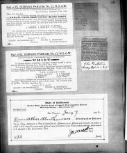 This page displays 2 documents from El Dorado Parlor, a newspaper clipping and a check made out to Arthur A. Ohnimus.