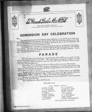 Article: Admission Day Celebration