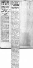 This page displays 2 newspaper clipping. Words that are not readable will be replaced by two asterisks: **. The first newspaper clipping reads: Graves’ Report to be opposed during Debate