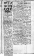 This page displays 2 newspaper clipping. The first newspaper clipping reads: Chinese Air Case before Committee of Assembly