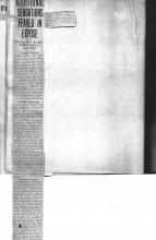 This page displays 2 newspaper clipping. First newspaper clipping reads: Additional Sensations Feared in Expose. Wilkinson Won’t “Be Goat” All must Testify, Is Legal Ruling