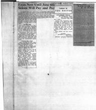 This page displays 3 newspaper clipping. First newspaper clipping reads: From Now until June 6th Solons will Pay and Pay