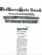 The Sacramento Union  SACRAMENTO, CALIFORNIA, FRIDAY MORNING, JUNE 27, 1941.  Interim Committees Spend $160,000