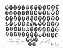 picture of 83 men from the California Legislature Assembly 54th Session.