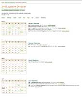 Legislative Calendars