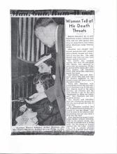 Assistant District Attorney Arthur Ohnimus asks Mrs. Emma Obershaw, holding her son, Philip, to identify the gun with which her estranged husband is charged with threatening another woman.