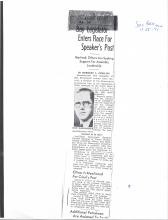 Sac Bee 11-25-41 Bay Legislator Enters Race for Speaker’s Post